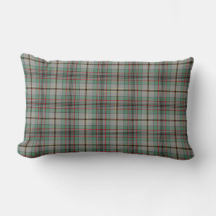 Grauer und grüner Clan Craig Schottischer Plaid Lendenkissen