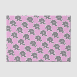 Grauer und rosa Elefant-Babyparty-Geschenk-Gewebe Seidenpapier