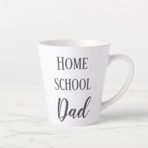 Grauer und weißer Homeschool-Vater Milchtasse