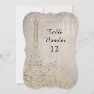 Grauer Vintage-Paris-Empfangstisch Nummer