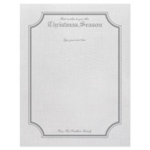 Grauer Vintager Urlaub / Weihnachtsbrief Stationar