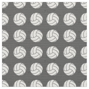 Grauer Volleyball-Holzfußboden Gemustert Stoff