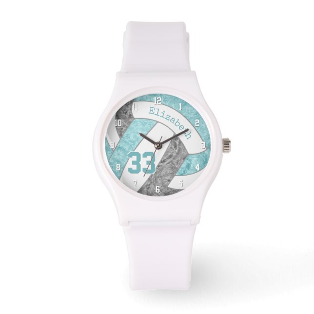 Grauer Wasservolleyball Armbanduhr (Vorderseite)