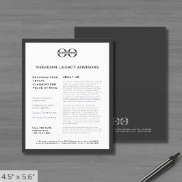 Grauer Werbe-Flyer mit Logo Flyer