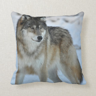 Grauer Wolf-Amerikaner MoJo Kissen