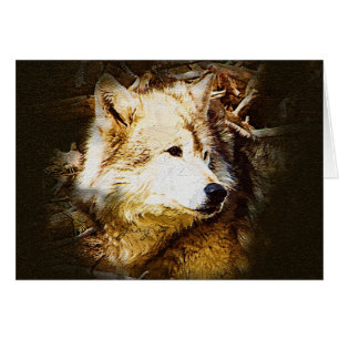 Grauer Wolf-Aufpassen
