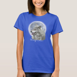 Grauer Wolf & Full Moon WOLF CLAN Wildlife Art T-Shirt