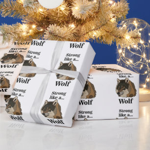 Grauer Wolf Geschenkpapier
