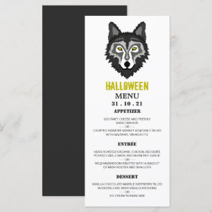 Grauer Wolf, Halloween-Party Menükarte