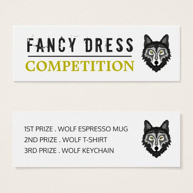Grauer Wolf, Halloween-Wettbewerbstickets (Vorne & Hinten)