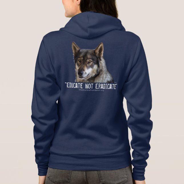 Grauer Wolf Hoodie (Rückseite)