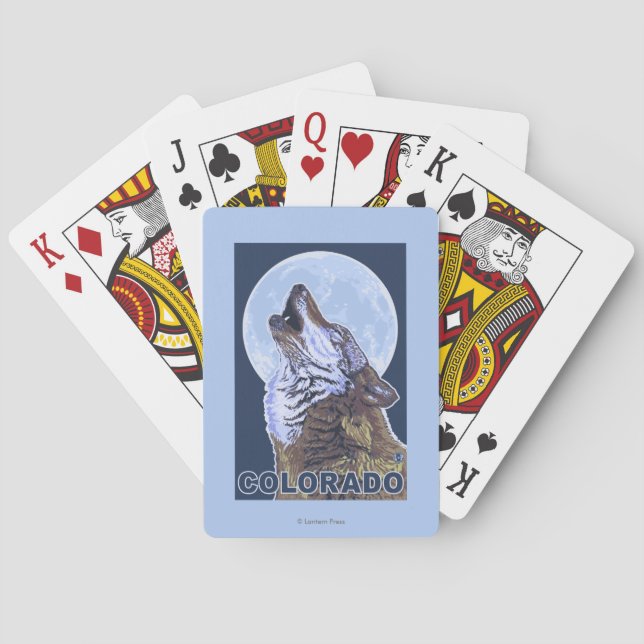 Grauer Wolf HowlingColorado Spielkarten (Rückseite)