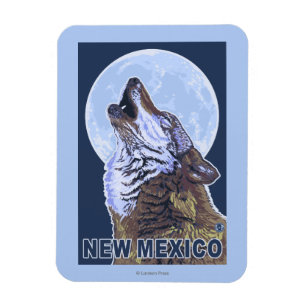 Grauer Wolf HowlingNew Mexiko Magnet