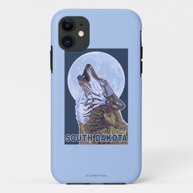 Grauer Wolf HowlingSouth Dakota Case-Mate iPhone Hülle (Rückseite)