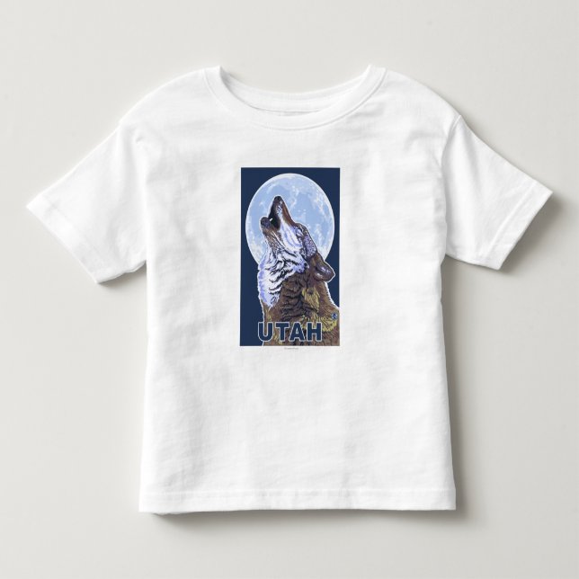 Grauer Wolf HowlingUtah Kleinkind T-shirt (Vorderseite)