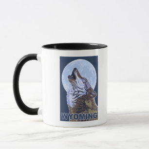 Grauer Wolf HowlingWyoming Tasse