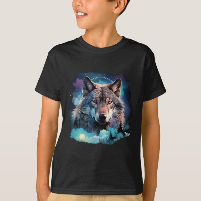 Grauer Wolf Jagdgründe1 T-Shirt (Vorderseite)