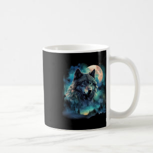 Grauer Wolf Jagdgründe Icy Moon Forest Galaxy Kaffeetasse