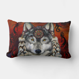 Grauer Wolf Lendenkissen