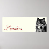 Grauer Wolf Motivierend Poster Print