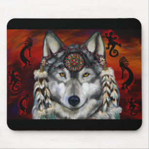 Grauer Wolf Mousepad