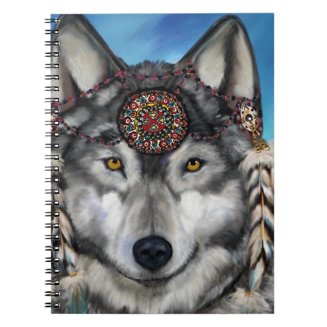 Grauer Wolf Notizblock (Vorderseite)