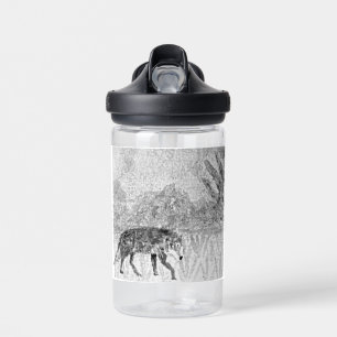 Grauer Wolf Rette Wildlife Custom Trinkflasche