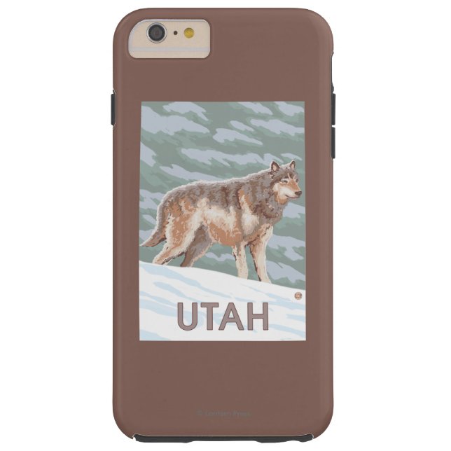 Grauer Wolf StandingUtah Case-Mate iPhone Hülle (Rückseite)