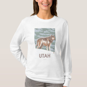 Grauer Wolf StandingUtah T-Shirt
