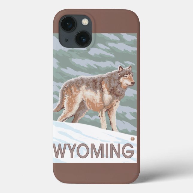Grauer Wolf StandingWyoming Case-Mate iPhone Hülle (Rückseite)