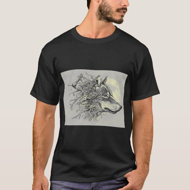 Grauer Wolf T-Shirt (Vorderseite)