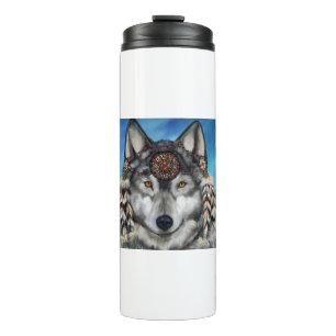 Grauer Wolf Thermosbecher