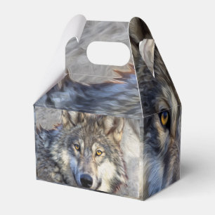 Grauer Wolf-Würde Geschenkschachtel