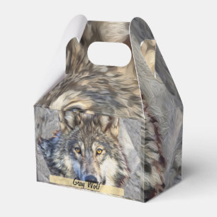 Grauer Wolf-Würde Geschenkschachtel