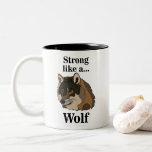 Grauer Wolf Zweifarbige Tasse