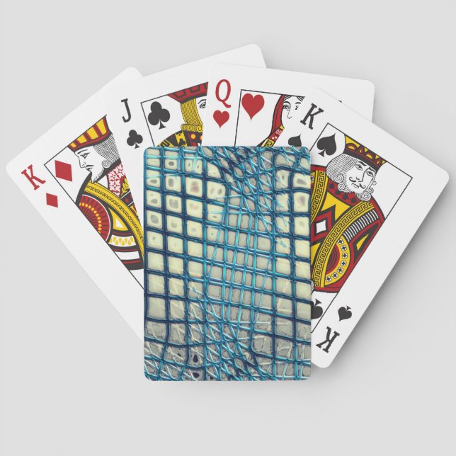 Grauer Zyan, ähnlich wie ein Geflecht Spielkarten (Rückseite)