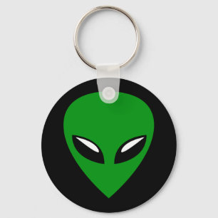 Graues alien UFO Schlüsselanhänger