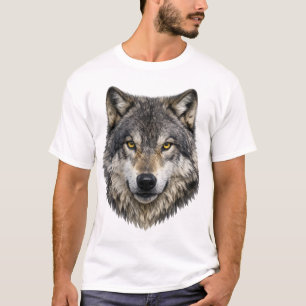 Graues Alpha-Wolf-T-Shirt T-Shirt