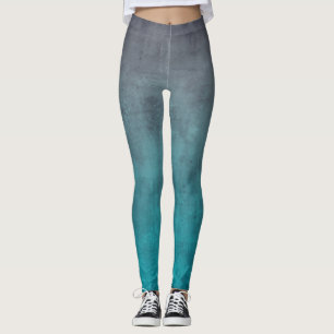 Graues Aquamarines rustikales Ober Leggings