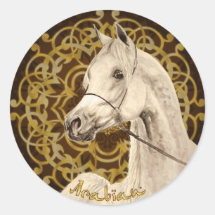 Graues arabisches Pferderunder Aufkleber