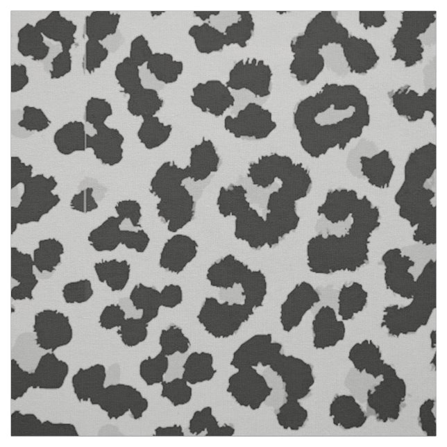 Graues Asche Leopard Cheetah Animal Print Muster Stoff (Muster)
