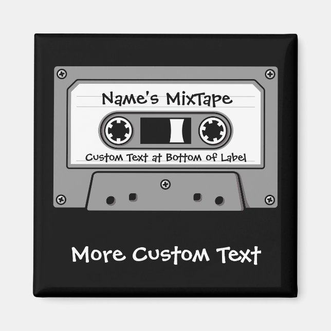 Graues Audio-Kassettenband Magnet (Vorne)