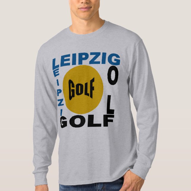 Graues basisches T-Shirt LEIPZIG GOLF (Vorderseite)