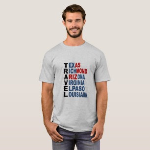 Graues basisches T-Shirt TRAVEL