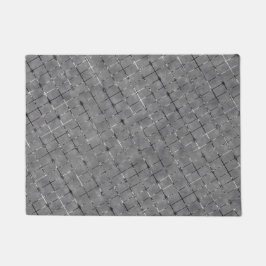 Graues Bild in Rechteck, Helligkeitsdraht untertei Fußmatte