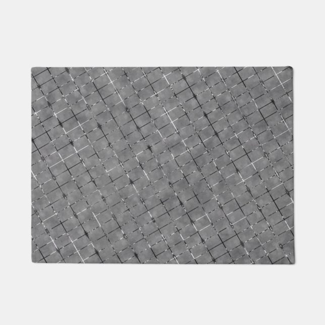 Graues Bild in Rechteck, Helligkeitsdraht untertei Fußmatte (Vorderseite)