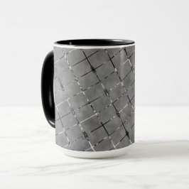 Graues Bild in Rechteck, Helligkeitsdraht untertei Tasse