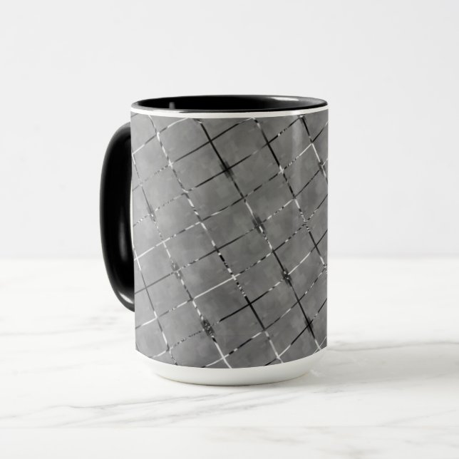 Graues Bild in Rechteck, Helligkeitsdraht untertei Tasse (Vorderseite Links)