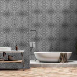 Graues Bio abstraktes Vinyl-Wallpaper Tapete