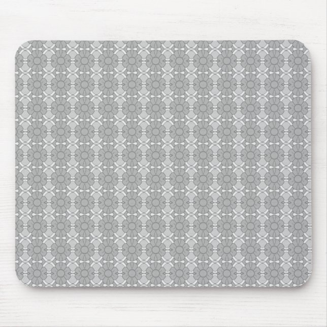 Graues Blumenmuster Mousepad (Vorne)
